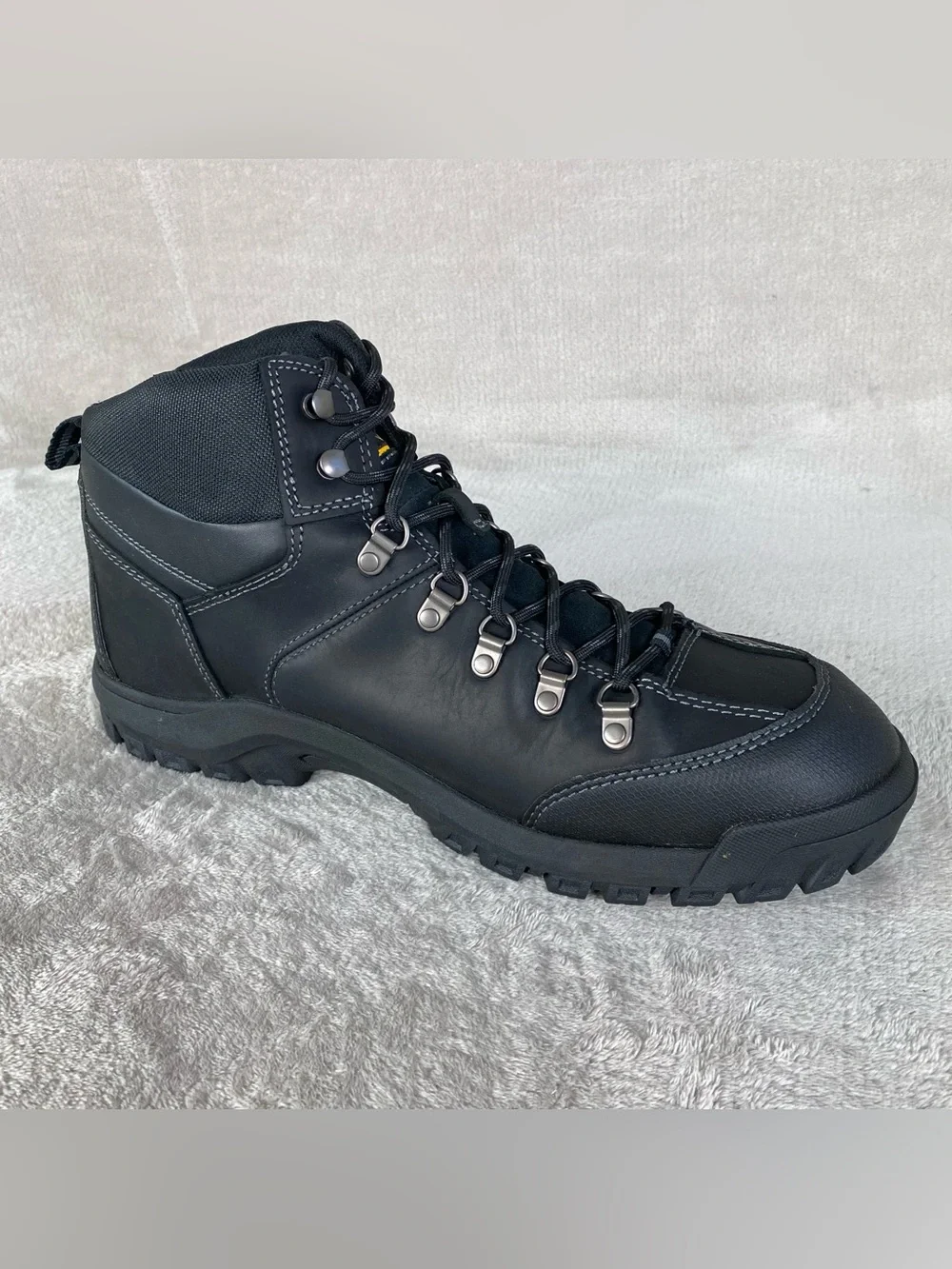 Caterpillar Threshold Work Boots Mens Size 14 W Black‎ Leather Waterproof ST NEW